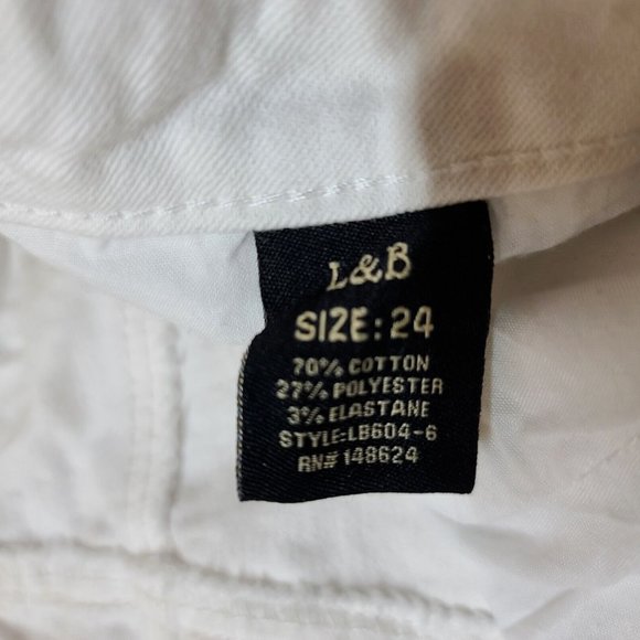 Lucky & Blessed L&B Womens 24 White Distressed Straight Leg Stretch Jeans 44x32 - Picture 9 of 11